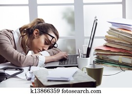 Tired businesswoman Tired businesswoman