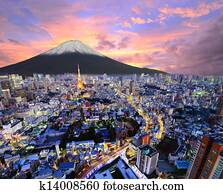 Tokyo and Fuji Tokyo and Fuji