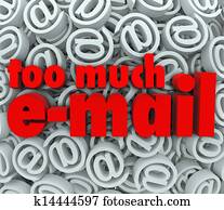 Too Much Email Symbol @ Sign Symbol Background Mail Too Much Email Symbol @ Sign Symbol Background Mail