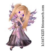 Toon Fairy Princess in Purple Dress Toon Fairy Princess in Purple Dress
