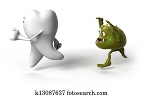 Tooth and bacteria Tooth and bacteria