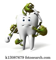 Tooth and bacteria Tooth and bacteria