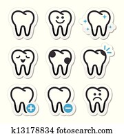 Tooth , teeth vector icons set Tooth , teeth vector icons set