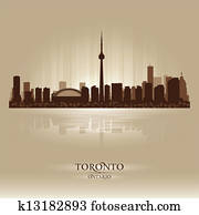 Toronto Ontario skyline city silhouette Toronto Ontario skyline city silhouette