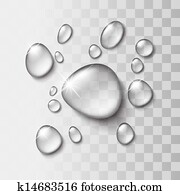 Transparent water drop