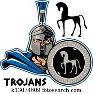 trojan with shield trojan with shield