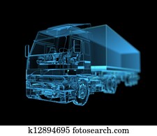 Truck (3D xray blue transparent) Truck (3D xray blue transparent)