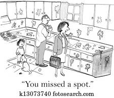 tu, perdido, um, mancha, mommy, lar trabalho