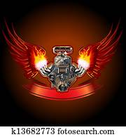 Turbo Engine with Wings Turbo Engine with Wings
