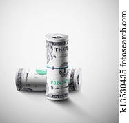 Two rolls of dollars