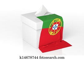 urna, com, a, bandeira, de, portugal urna, com, a, bandeira, de, portugal