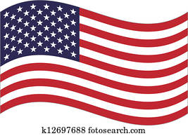 Download US Flag Clipart | k19095242 | Fotosearch