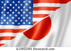 USA and Japan flag USA and Japan flag