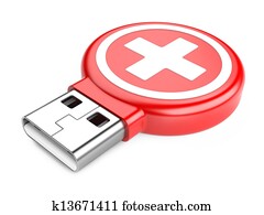 usb, lichtblitz, fahren, und, medizinischer satz, zeichen