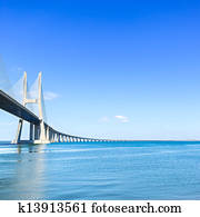 vasco, da, gama, ponte, ligado, tagus, river., lisboa, portugal, europe.