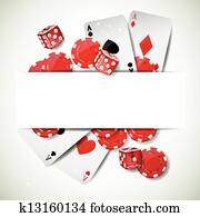 Vector Background with Casino Elements Vector Background with Casino Elements