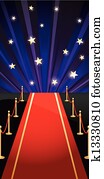 Vector background with red carpet and stars Vector background with red carpet and stars