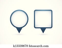 Vector blue and white pointers