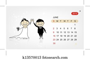 Vector calendar 2013. Wedding party for your design Vector calendar 2013. Wedding party for your design