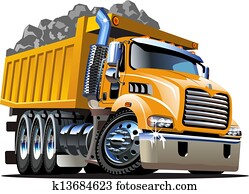 Vector Cartoon Dump Truck Vector Cartoon Dump Truck