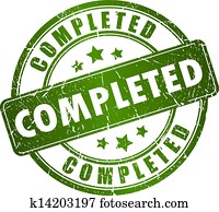 Vector completed stamp