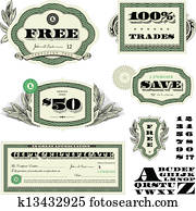 Vector Financial Frames and Ornaments Vector Financial Frames and Ornaments