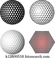 vector golf ball symbols vector golf ball symbols