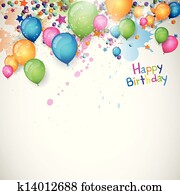 Vector Happy Birthday Greeting Card Vector Happy Birthday Greeting Card