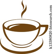 Vector icon of coffee cup Vector icon of coffee cup