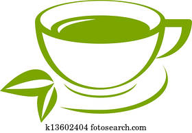 Vector icon of green tea cup Vector icon of green tea cup