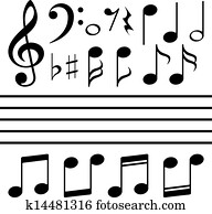Vector icons set music note Vector icons set music note