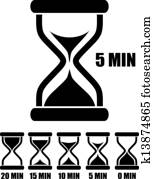 Vector sand glass timer Vector sand glass timer