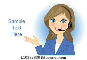 Vector telephone operator Vector telephone operator