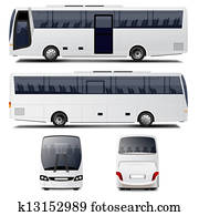 vektor, bus vektor, bus