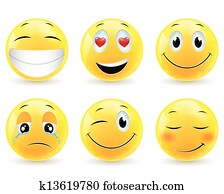 vektor, emoticons vektor, emoticons