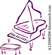 vektor, klavier vektor, klavier