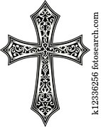 vektor, kreuz vektor, kreuz