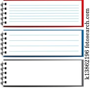 vektor, leer, offenes, notizbuch, -, eps, 10