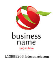 vetorial, logotipo, e, negócio, meio ambiente