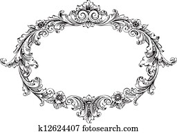 Clipart of Antique Victorian Frames k6881912 - Search Clip Art ...