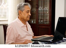 viejo, utilizar, internet