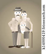 vinobranie, rod picture, od, 3 generations