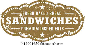 Vintage Deli Sandwich Sign Vintage Deli Sandwich Sign