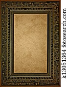 Vintage Frame on Old Paper Vintage Frame on Old Paper