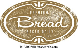 Vintage Fresh Bread Bakery Stamp Vintage Fresh Bread Bakery Stamp