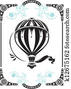 Vintage hot air balloon Vintage hot air balloon
