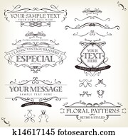 Vintage Old Labels Banners And Frame Vintage Old Labels Banners And Frame