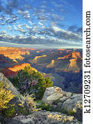 vista, de, famosos, garganta grande