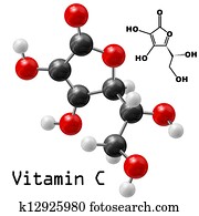 vitamin C molecule vitamin C molecule