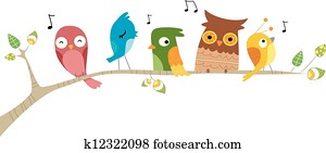 vogeltjes, het zingen